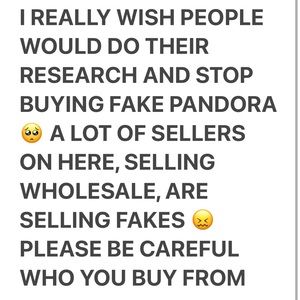 Please stop supporting sellers selling fake pandora 💔